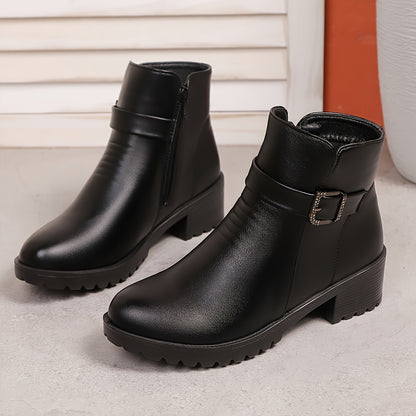 Women's Winter Boots, Elegant and Comfortable Women's Shoes, Ladies' Riding Winter Outdoor Christmas Gift, Thickened -Lined Short Boots, Comfortable, Cold-Proof, Slip-Resistant, Durable, Warm Shoes 4