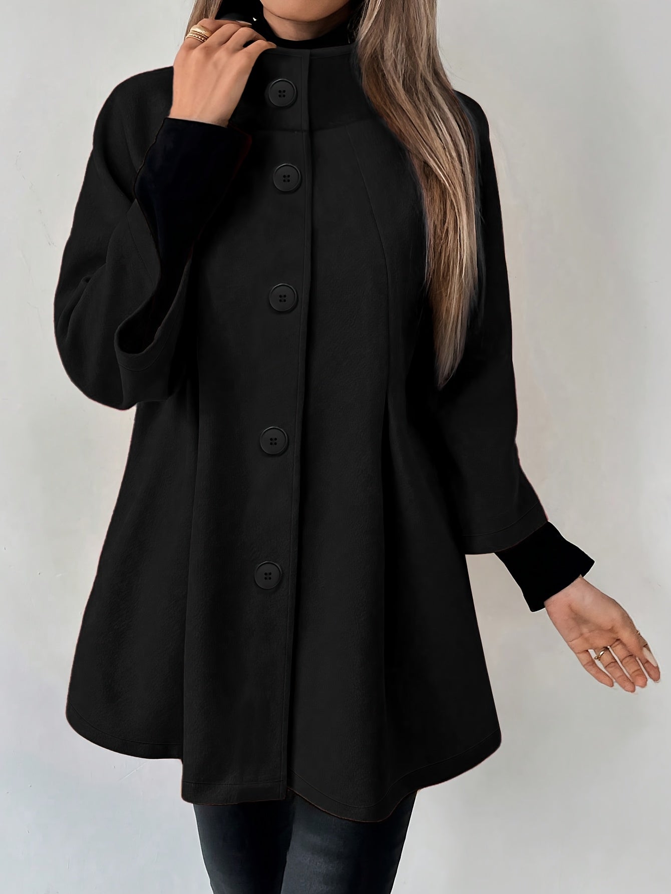 Casaco de tweed borbulhante para mulheres - Vestuário formal e casual longo com fecho de botão frontal, elegante para escritório e festa, para outono/inverno, roupa de frio chique em tom vermelho sofisticado, casacos de inverno para senhoras, moda sazonal, design eterno, construção durável, vestuário exterior elegante, mulheres com consciência da moda, moda de outono, silhueta clássica, material de alta qualidade, mulheres profissionais