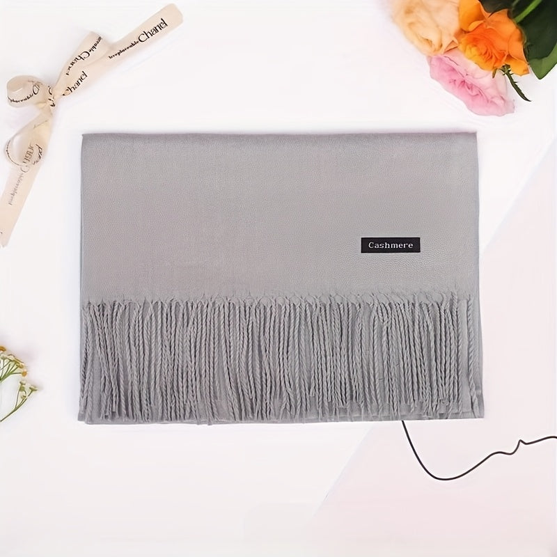 1 Cachecol Grosso e Quente para Mulher - Envolvimento de Pescoço Minimalista Elegante, Xaile Suave e Elegante para Clima Frio, Eventos Diários e Formais - Acessório de Inverno, Presente de Natal/Ano Novo para Mulheres - Durável e Fácil de Cuidar, Cachecol de Inverno, Equipamento para Clima Frio